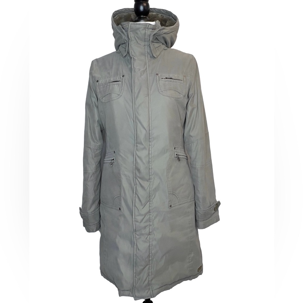 TNA Verbier Parka women’s size small ,colour sandy gray. Missing the fur collar.